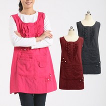 꼬레하우씨 수선화 앞치마 1+1, 수선화 검정1+자주1