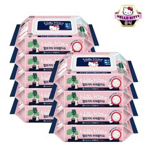 헬로키티 물에잘풀리는 비데물티슈 50매(캡형) x 9팩, 50매