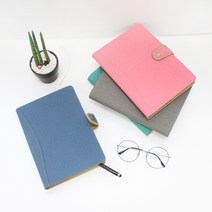스프링 25절 (17x23cm) 팝스 링크(자석) 다이어리 PU 자석 인조가죽 플래너, 민트(주일식)