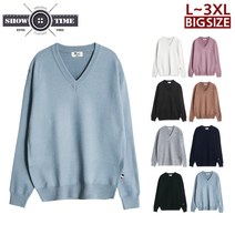 쇼타임 MD캐시미어브이넥니트 남자 남성 오버핏 스웨터