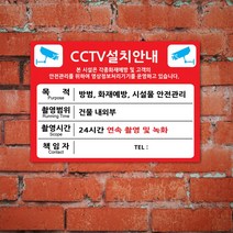 EsignMART 이사인마트 CCTV 설치 안내 표지판 100234, 사이즈선택 : A3(297*420mm)