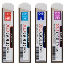 [아주문구] 동아연필샤프심XQ GOLD 1000 샤프심, 0.5mm x 70mm/  2B, 12개입1타