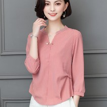 ANGANG 쉬폰 긴팔 블라우스