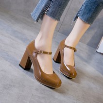 도나샵 에나멜 메리제인 가보시힐 여성구두 sk-30521