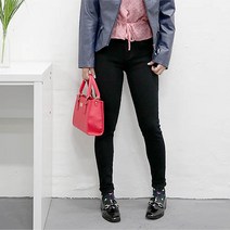 여자친9 여성용 201 블랙 데님 스키니 진