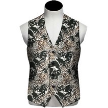 이럭셔리클럽 꽃무늬 옥스포드 면스판 맞춤 조끼 맞춤 자켓 (VE170323)