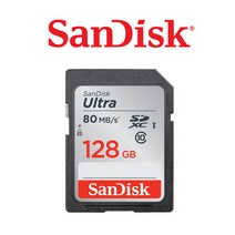 샌디스크 울트라 80MB/s SD카드 SDSDUNC, 128GB