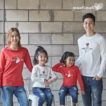 국내생산 몽피마피 핑거하트 패밀리 긴팔