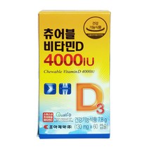 조아제약 츄어블비타민D 4000IU 60캡슐, 60정, 1개