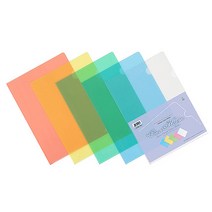 문화산업 F492-7 고투명 클리어 홀더(L홀더) 1팩10장입 색상선택, 노랑, 1개