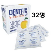 덴픽스 덴트픽스 틀니 세정제 32정 1통/의치/세정컵, 32개
