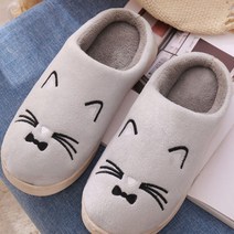 귀여운 겨울 커플 털 슬리퍼 따뜻한 방한 사무실 실내 사무용 거실 실내화 푹신한 고양이 캐릭터 학교 학생 남자 여자 회사 여성 남성 포근한 직장인 털슬리퍼 커플털실내화세트