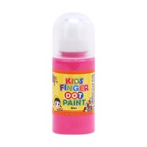 키즈 핑거 도트페인트 60ml 낱색 - 핑크 / 키즈맘아트 도트물감 유아 어린이 간편한 도트 물감 미술 놀이 두어닷 물풀 한글 영어 숫자 그림 도트 페인트 집콕 엄마표미술 홈스쿨