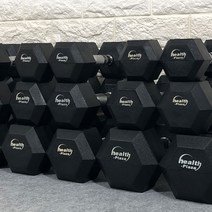 헬스프라자 육각아령고무덤벨(RD) 3kg부터~20kg까지 2개 1조, 14kg