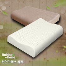[러버앳홈] 천연라텍스 굴곡형[대]베개+속커버+겉커버포함, 모카(벨로아)