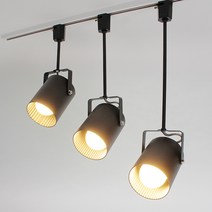 공간LED DS 원통 파이프 레일등 300mm 카페조명, 블랙