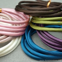 동서스토어 단색 공단 파이핑끈 5mm 스카프끈(악세사리 재료 추천), 1야드(90cm)-그린, 1개
