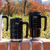 오슬로 아웃백 샤인 테이크아웃 보온보냉 텀블러, 샤인블랙, 500ml