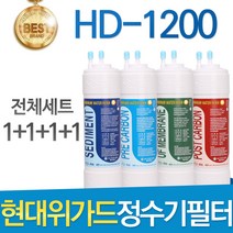 현대위가드 HD-1200 고품질 정수기 필터 호환 전체세트, 선택2 - 1년관리세트(4+2+1+1=8개)