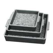 미니 깊은 돌사각팬 돌스테이크 돌구이판 돌판, 미니깊은사각팬, 대-195x195x35mm