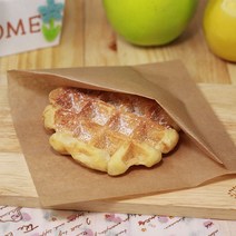 에코팩 줄무늬 크라프트 L형양포 200장 18x18cm 와플 햄버거포장