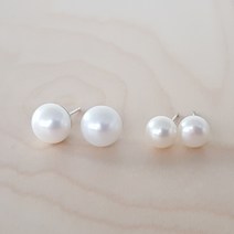 아름쥬얼리 한알 담수진주귀걸이 실버침 스페인 클립형 귀찌 양식 염정아 스카이캐슬