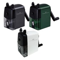 파버카스텔 핸들 연필깎이(블랙 화이트 그린 3색상), 화이트(952700), 1개