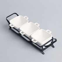 철제받침3종세트(C)/나눔접시/종지/3칸접시/칸칸접시