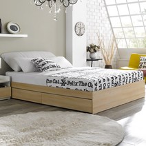 브라보가구 루카스 평상형 수납침대, 오크