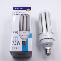 포커스 LED 보안등 75w 램프 lamp E39 주광색 6500K, 1개