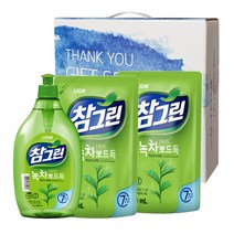 참그린 녹차뽀드득 용기1개입 리필2개입 3P, 1100g, 1set