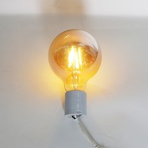 조명나무 LED 에디슨램프 G95 3W 투명전구 필라멘트전구, 전구색, 1개