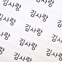 네임코코 중형 방수 네임스티커, 200-중형투명 그림없음