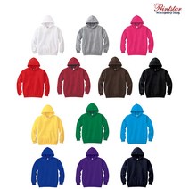 프린트스타 무지 후드티 남녀공용 단체티 반티 00216-MLH