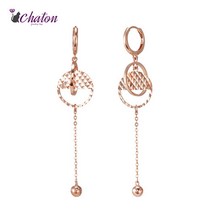 샤똥 Chaton 14k 컷팅 서클 앤 귀걸이