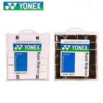요넥스 AC102EX(12입) 슈퍼그립 테니스 배드민턴 라켓그립, 화이트