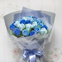 포유더샵 비누꽃다발 25송이 30송이, 사 블루혼합 25송이