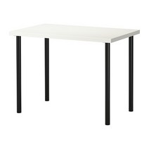 이케아 LINNMON ADILS 100x60 테이블 책상, 상판 화이트 다리 블랙 4개
