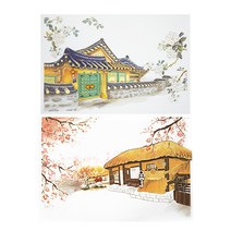 연하장 카드 축하카드 감사카드 일반카드 카드세트 한복카드 근하신년 신년카드FT219-56(2종한세트)
