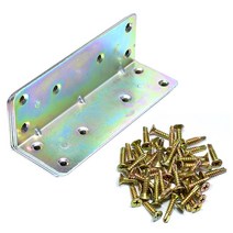 꺽쇠 코너경첩 특왕대형 4개세트 + 20mm 48개 철공나사 포함 평코너