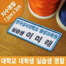 이엠비코리아 한국성서대학교 실습생 명찰 대학생 자수 이름표 인턴 신입사원 패치, 일반식, 1장