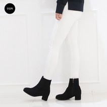 [투나나] 젠서 빅사이즈 퍼 앵클부츠 (255-265) 4.5CM