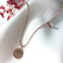 오르샵 티타늄 18K 도금 골드문 펜던트 목걸이