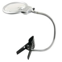2 LED 2배 5배 탁상거치 스탠드 돋보기, 1개, UC-IT800