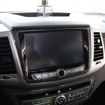 렉스턴스포츠 센터페시아 네비 라인 몰딩 카본스티커, 펄청록