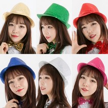 (반짝이신사모자)반짝이조끼 무대의상 파티용품 연극, 푸치샤