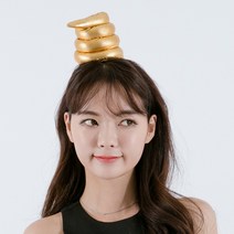 황금똥 머리띠 파티용품 놀이공원 생일 행사 코믹소품, 단품
