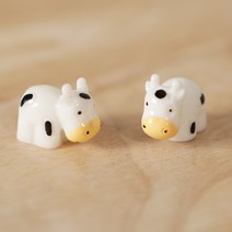 그린테라피 피규어 1개 마리모 장식 꾸미기, 젖소
