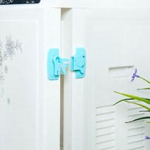 리은상점 플라스틱 원클릭 어린이 유아 보호용 손끼임방지 도어락 안전잠금장치, 화이트, 1개