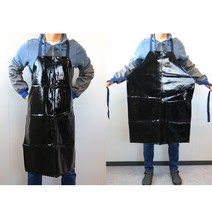 다모아MRO 레자앞치마 가죽앞치마 방수앞치마 앞치마, 1개, 블랙